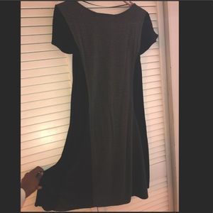 Leather asymmetrical dress